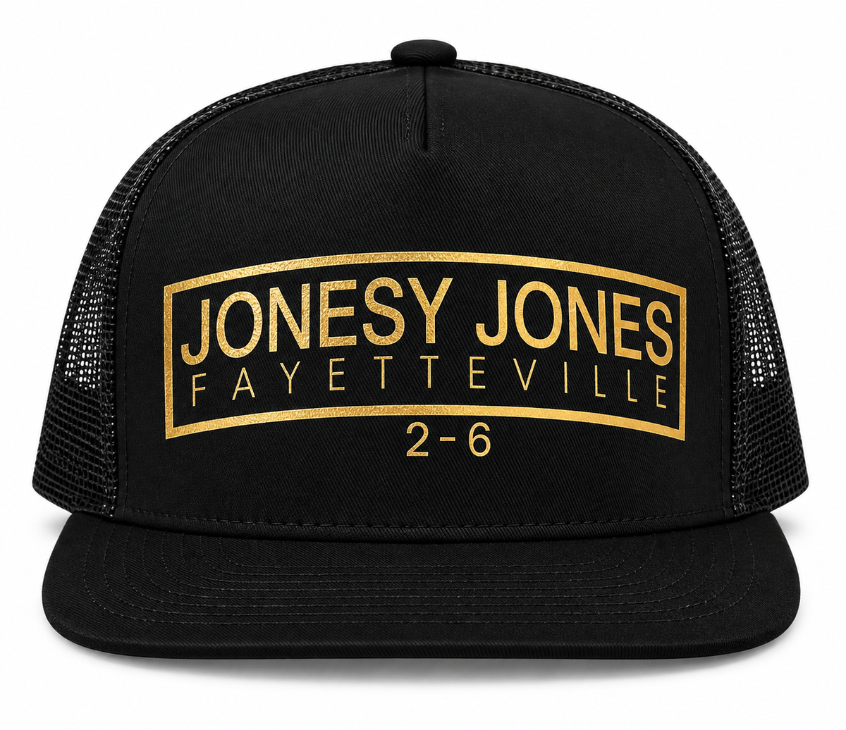 Jonesy Jones Fayetteville Gold Foil Snapback Hat